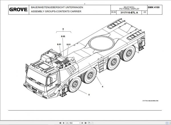 Manitowoc Grove Crane GMK 4100 3117109 20070101 Spare Parts Catalog 2