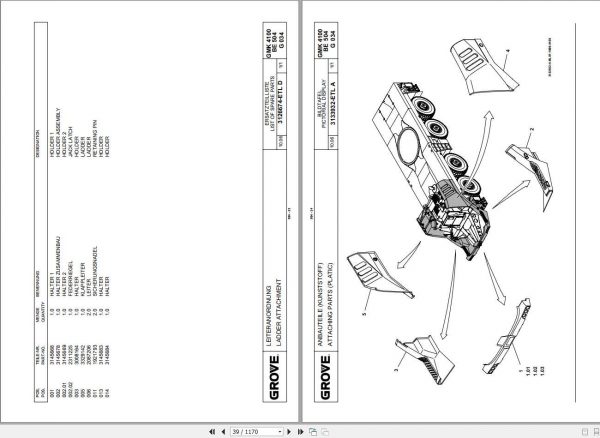Manitowoc Grove Crane GMK 4100 L 3152525 20080601 Spare Parts Catalog 3