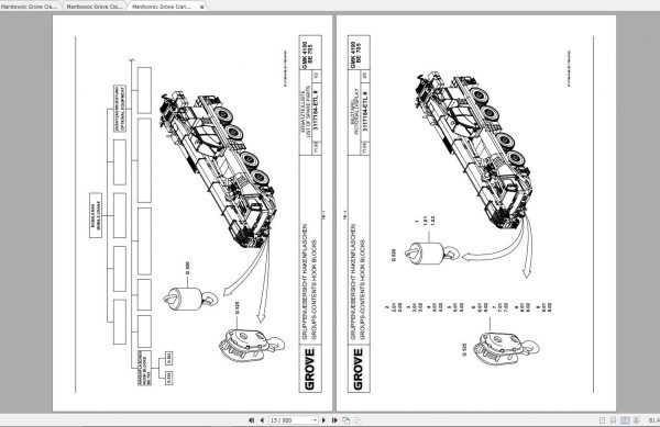 Manitowoc Grove Crane GMK 4100 L 3172262 20080901 Spare Parts Catalog 3
