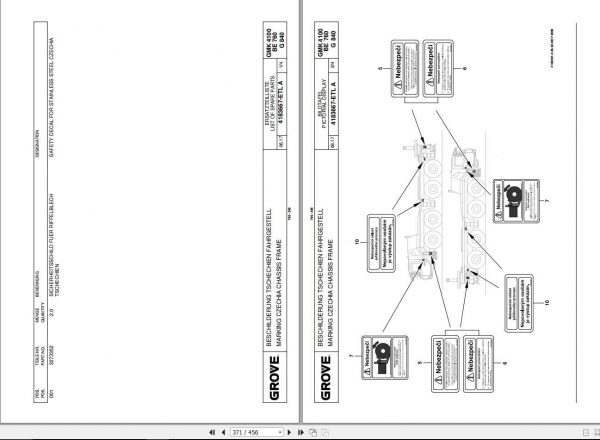 Manitowoc Grove Crane GMK 4100L 1 3216701 20170601 Land Specific Options Spare Parts Catalog 2