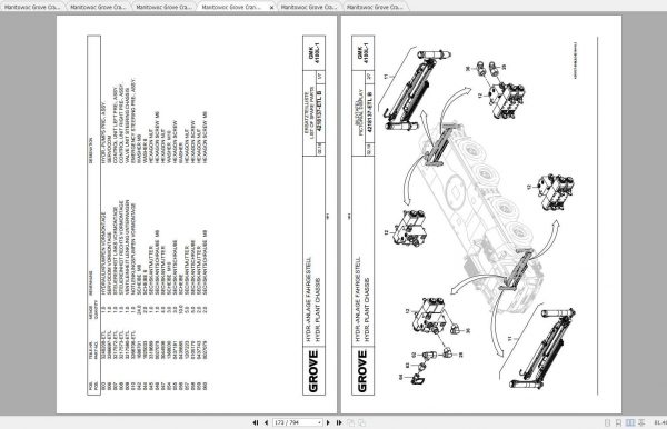 Manitowoc Grove Crane GMK 4100L 1 4230700B 20180201 Spare Parts Catalog 2