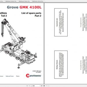 Manitowoc Grove Crane GMK 4100L 3202011BK 20121201 Spare Parts Catalog 1