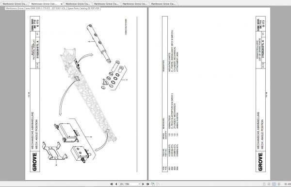 Manitowoc Grove Crane GMK 5095 3179615 20110301 Spare Parts Catalog 3