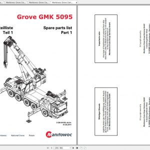 Manitowoc Grove Crane GMK 5095 3238618BL 20140901 Spare Parts Catalog 1