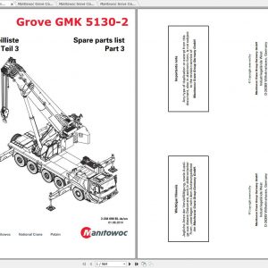 Manitowoc Grove Crane GMK 5130 2 3238698BL 20140801 Spare Parts Catalog 1
