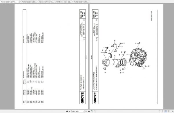 Manitowoc Grove Crane GMK 5150L 3252690B 20161201 Spare Parts Catalog 2