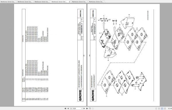 Manitowoc Grove Crane GMK 5150L 4238330B 20180101 Spare Parts Catalog 2