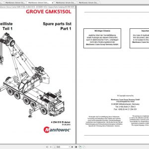 Manitowoc Grove Crane GMK 5150L 4294810B 20190901 Spare Parts Catalog 1
