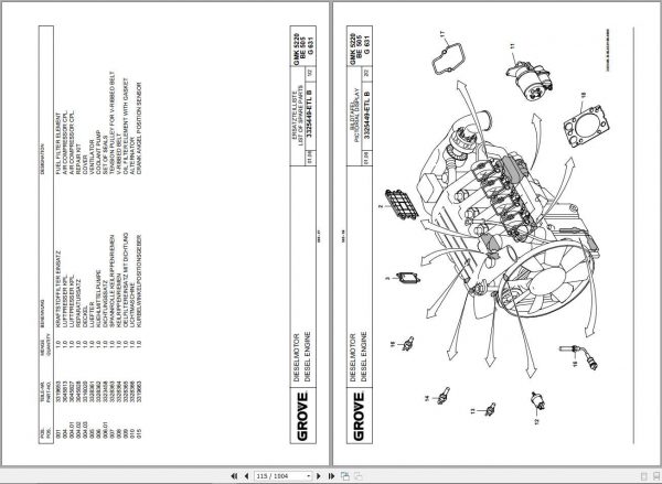 Manitowoc Grove Crane GMK 5220 3126322 20070301 Spare Parts Catalog 2