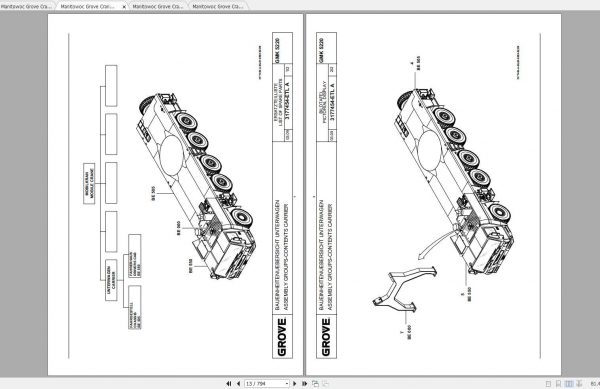 Manitowoc Grove Crane GMK 5220 3165237 20090301 Spare Parts Catalog 2