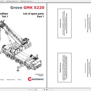 Manitowoc Grove Crane GMK 5220 3179590T 20120815 Spare Parts Catalog 1