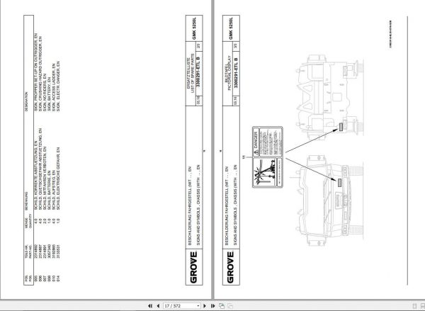 Manitowoc Grove Crane GMK 5250L 1 3305345 20190801 Land Specific Options Spare Parts Catalog 2