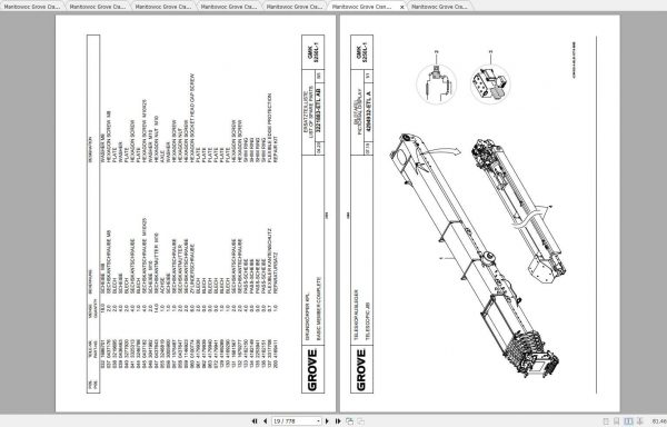 Manitowoc Grove Crane GMK 5250L 1 4292300CU 20200401 Spare Parts Catalog 3