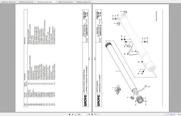 Manitowoc Grove Crane GMK 5250L 4210540B 20170901 Spare Parts Catalog 2
