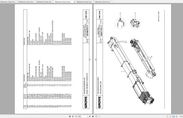 Manitowoc Grove Crane GMK 5250L 4264460B 20180801 Spare Parts Catalog 3