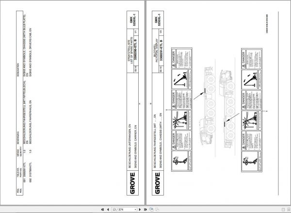 Manitowoc Grove Crane GMK 5250XL 1 3305345 20191101 Country Specific Options Spare Parts Catalog 2
