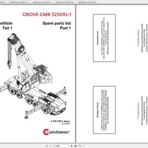 Manitowoc Grove Crane GMK 5250XL 1 4276729A 20191101 Spare Parts Catalog 1