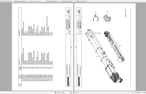 Manitowoc Grove Crane GMK 5250XL 1 4276729A 20191101 Spare Parts Catalog 3