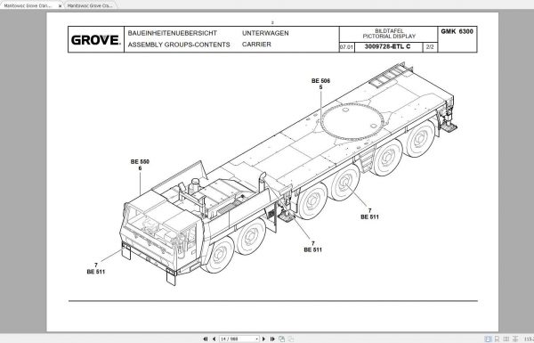 Manitowoc Grove Crane GMK 6300 3066630 20020201 Spare Parts Catalog 3