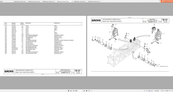 Manitowoc Grove Crane GMK 6400 3219283BC 20150801 Spare Parts Catalog PDF 3