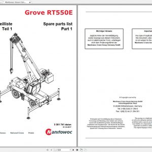 Manitowoc Grove Crane RT550E 3301741 20171201 Spare Parts Catalog 1