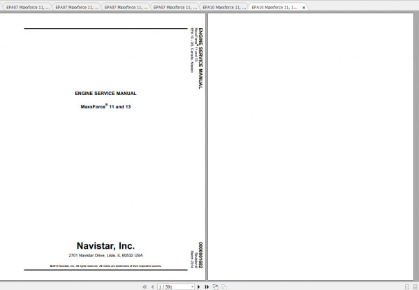 MaxxForce Engine 11 13 2013 Diagnostic Service Manual