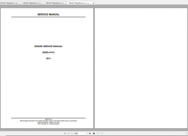 MaxxForce Engine 11 13 2015 Diagnostic Service Manual