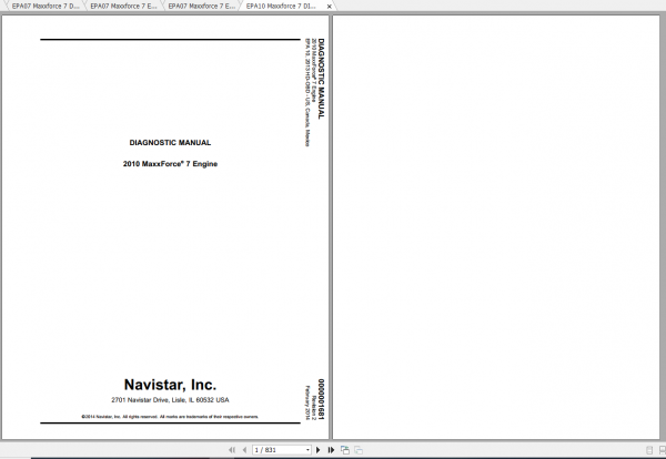 MaxxForce Engine 7 Wiring Digram Service Manual 4