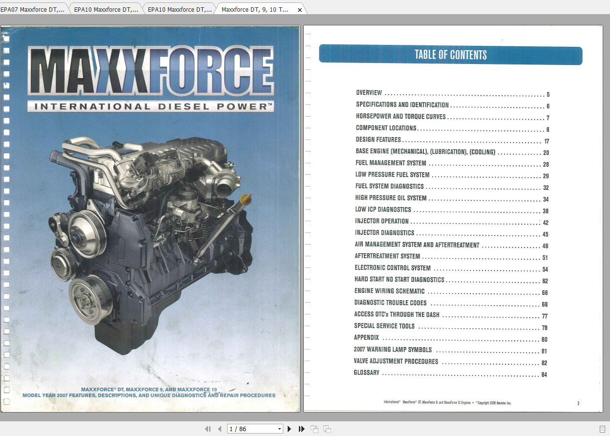 MaxxForce Engine DT 9 10 (2011-2014) Wiring Diagram, Diagnostic
