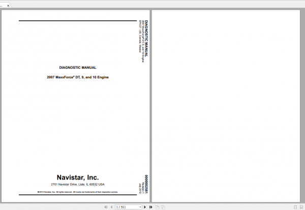 MaxxForce Engine DT 9 10 2011 2014 Wiring Diagram Diagnostic Service Manual 9