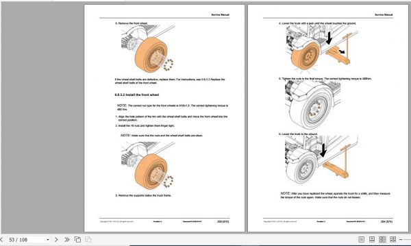 Mitsubishi Forklift FB40N FB45N FB50CN FB50N FB50NH FB55NH Service Manuals EN FR DE 3