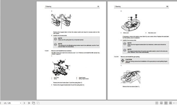 Mitsubishi Forklift PBF20N3R PBF20N3S PBF25N3R PBF25N3S PBV20N3 PBV25N3 Service Manuals DE FR EN 3
