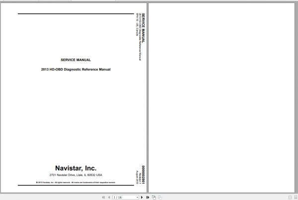 Navistar N13 2014 2015 Wiring Diagram Service Manual 1
