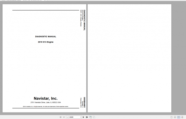 Navistar N13 2014 2015 Wiring Diagram Service Manual 2