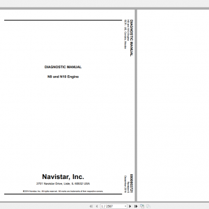 Navistar N9 N10 2015 Wiring Diagram Diagnostic Manual