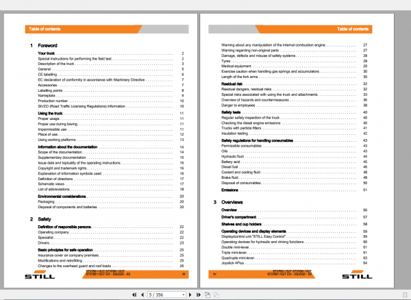 Still Sted Diesel Forklift Truck Pilot Series Operating Instruction 2