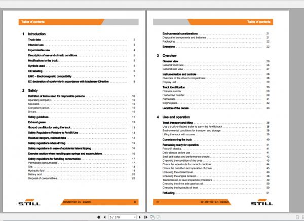 Still Sted Diesel Forklift Truck RCD 40 50 Operating Instruction 2