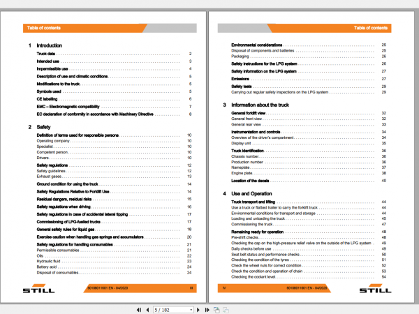 Still Sted Diesel Forklift Truck RCG 25 354224 4226 Operating Instruction 2