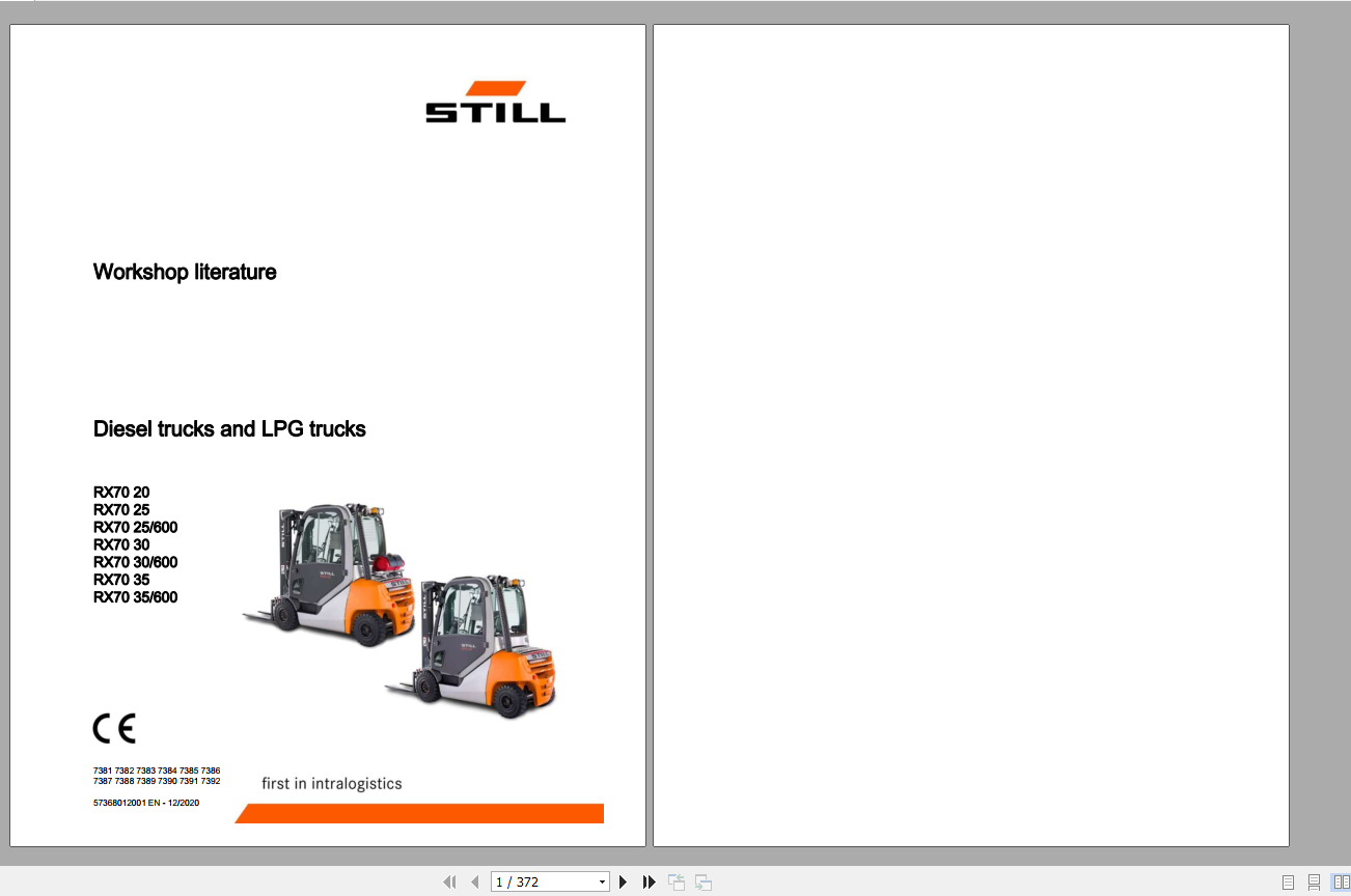Still Sted Diesel LPG Truck RX Series Workshop Manual 1