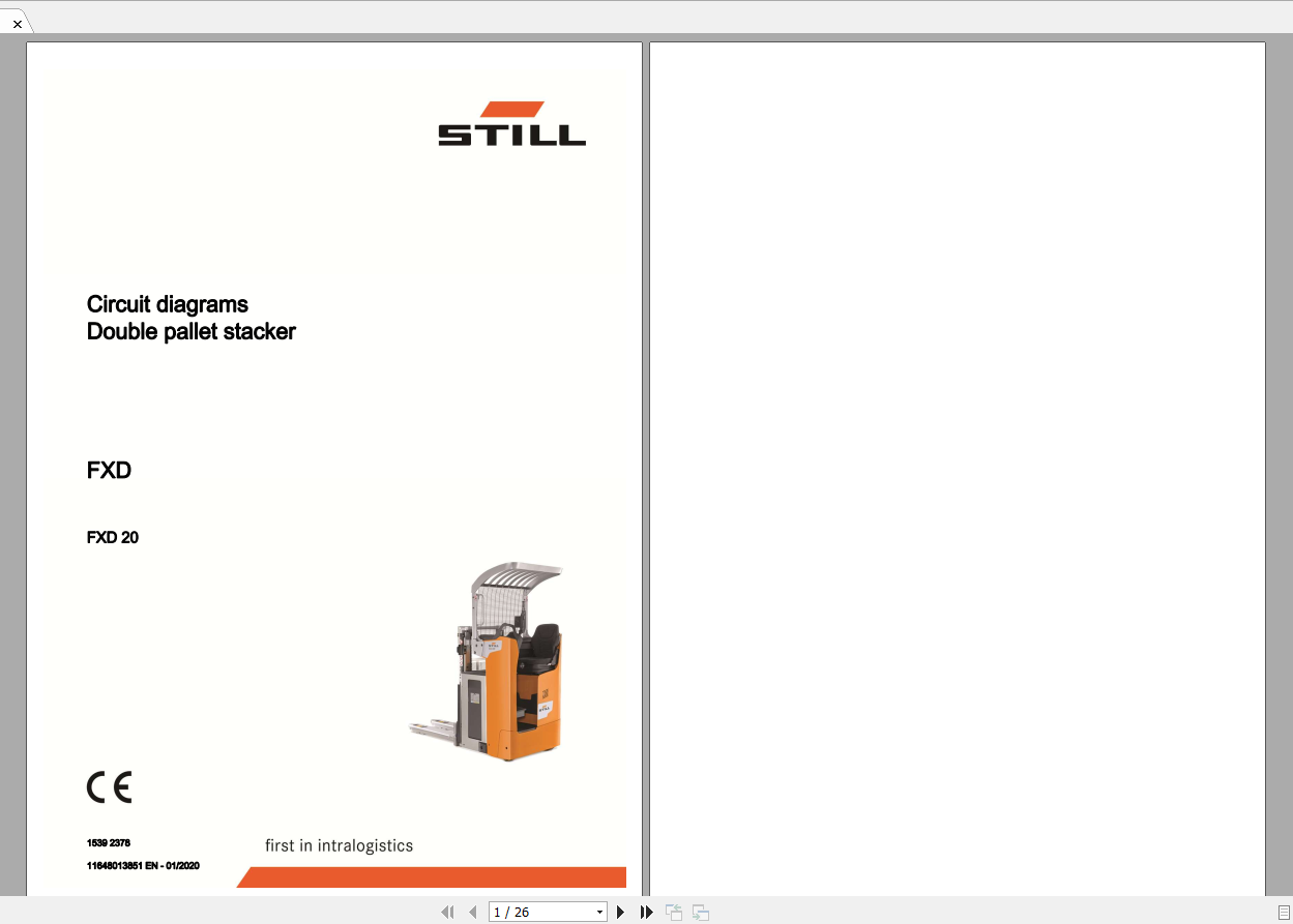 Still Sted Double Pallet Stacker FXD 201539 Circuit Diagram