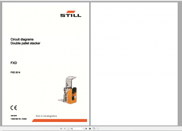 Still Sted Double Pallet Stacker FXD 20N1540 Circuit Diagram