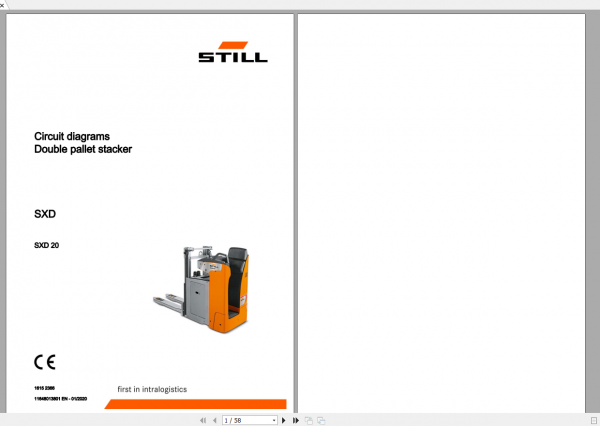 Still Sted Double Pallet Stacker SXD 201615 Circuit Diagram
