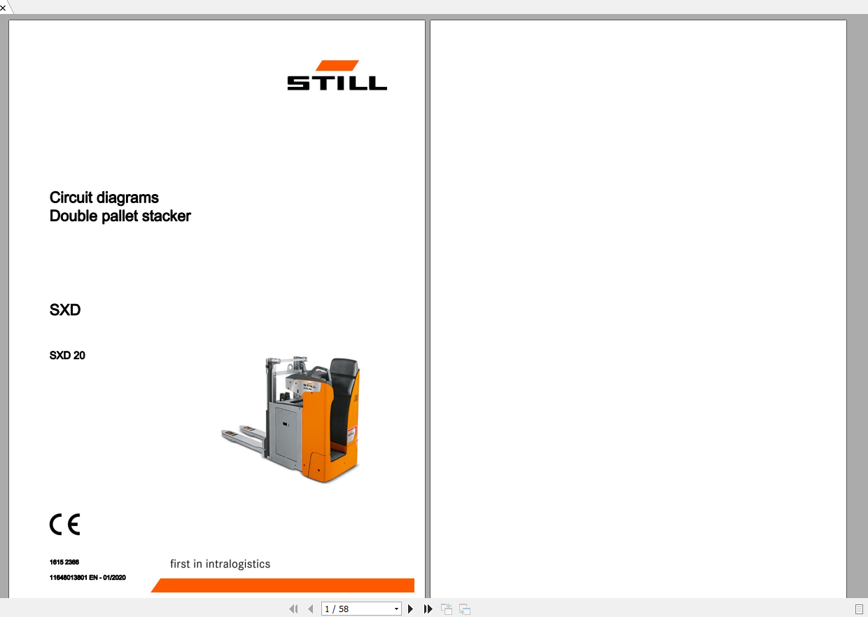 Still Sted Double Pallet Stacker SXD 201615 Circuit Diagram