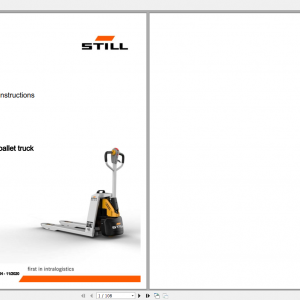Still Sted Electric Pallet Truck ECH 15C2028 Operating Instruction