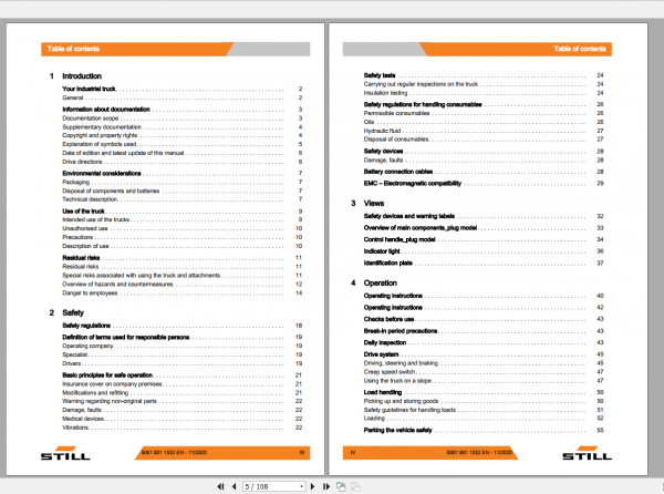 Still Sted Electric Pallet Truck ECH 15C2029 Operating Instruction
