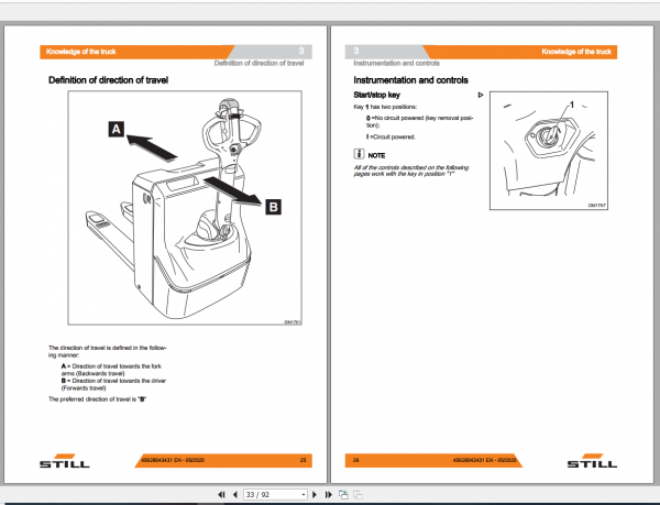 Still Sted Electric Pallet Truck ECU 25 30 Operating Instruction 3