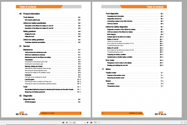 Still Sted Electric Pallet Truck EXU 16 18 20 22 Li Ion Workshop Manual 2