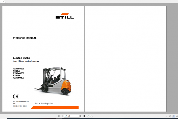Still Sted Electric Truck RX Series Workshop Manual 1