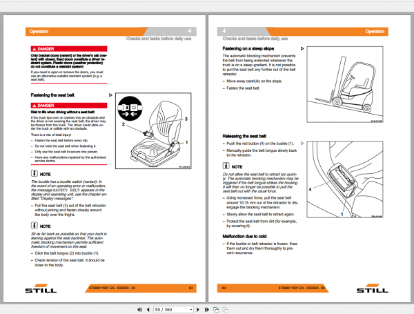 Still Sted LPG Forklift Truck Pilot Series Operating Instruction 3