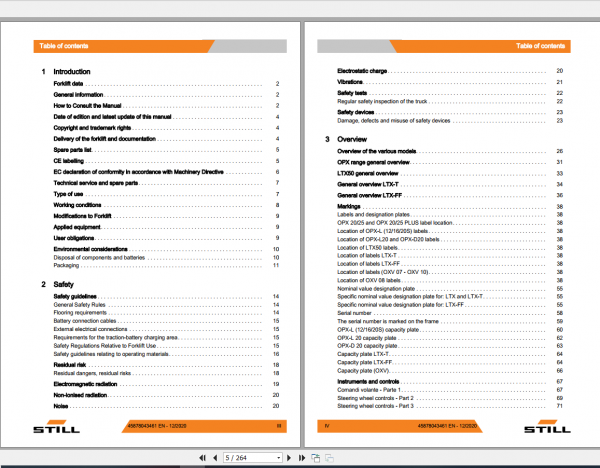 Still Sted Order Pickers and Tow Tractor OPX Series Operating Instruction 2